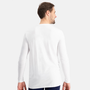 2 pak hvid langærmet bambus T-shirt