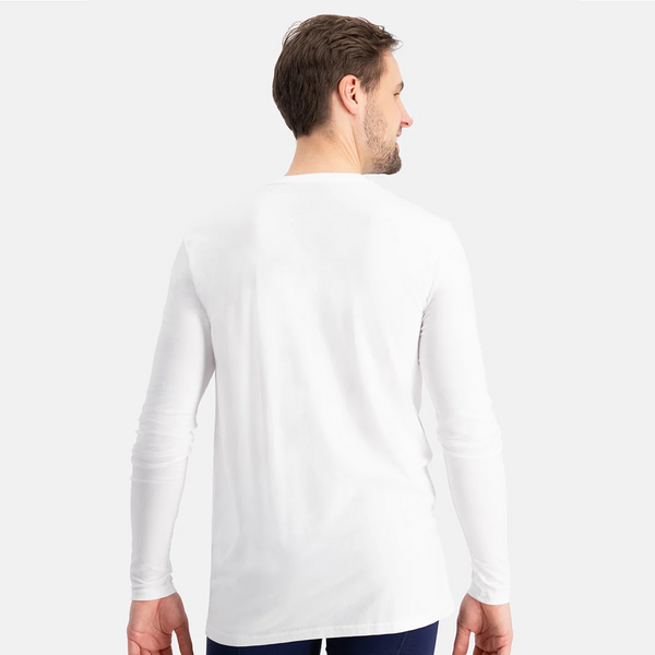 Ralph bambus langærmet T-shirt med rund hals - Hvid 2 pak