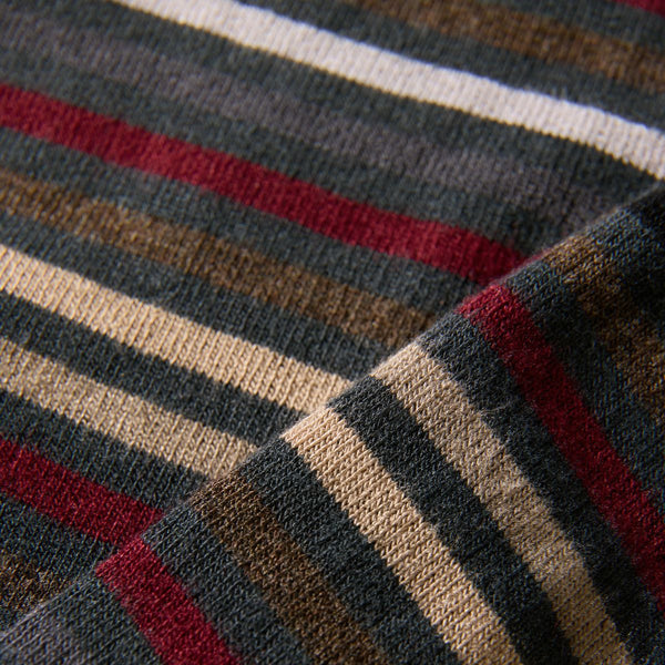 Grå stribet bambus strømper