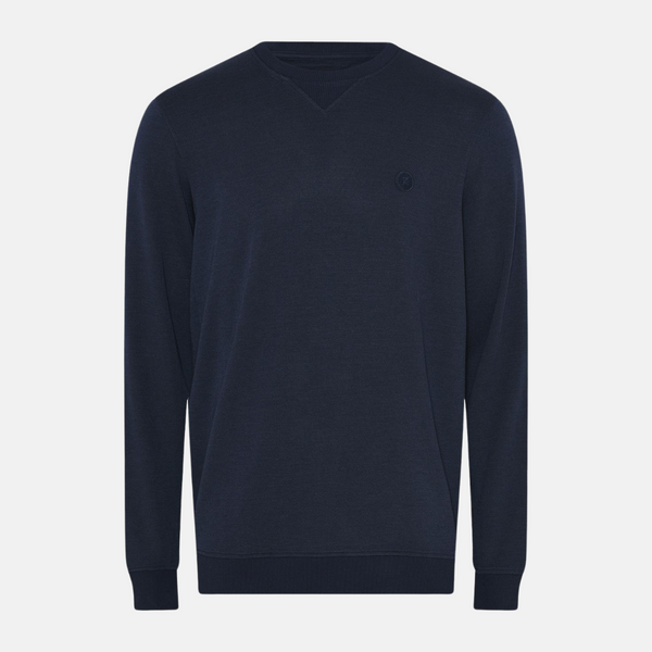 Navy badge bambus sweatshirt