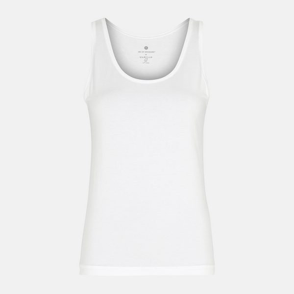 Hvid bambus tank top bred strop