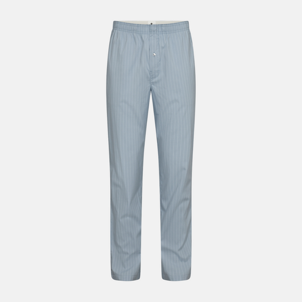 Lys blå bambus pyjamas bukser i poplin