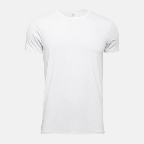 Hvid crew neck bambus T-shirt