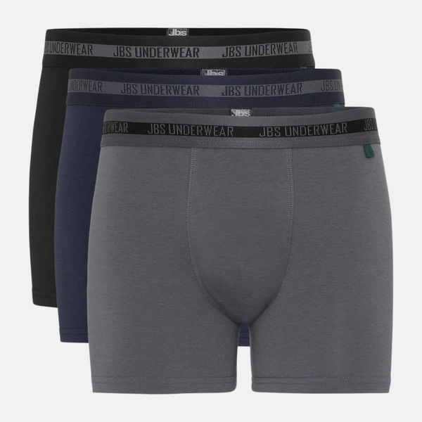 3 par bambus underbukser sort - navy - grå