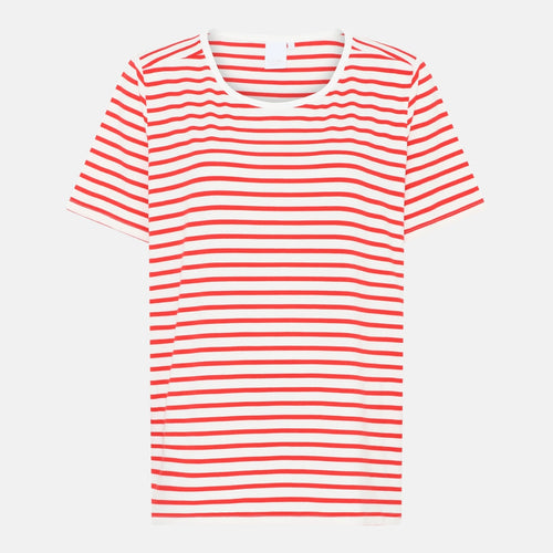 Bea kortærmet bambus t-shirt- Rød stribet fra CCDK
