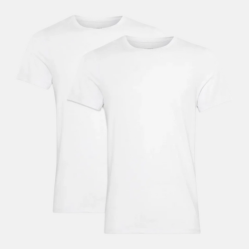 2 pak Hvid slim fit bambus T-shirt fra JBS