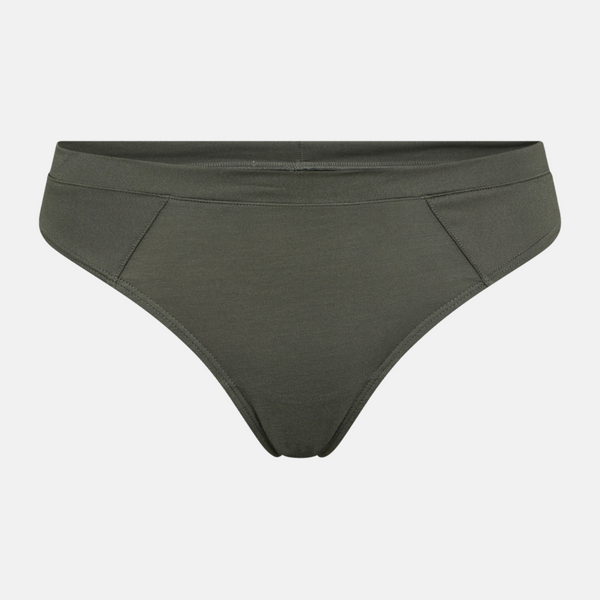 Grøn bambus g-streng trusser med feminine detaljer