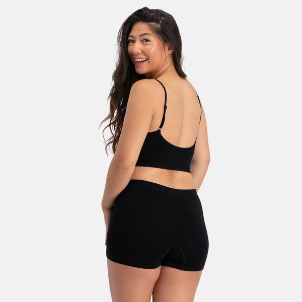 Sort bambus BH v-hals med foring