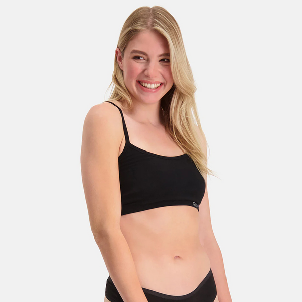 Elle bambus BH med justerbare stropper -  sort 2 pak