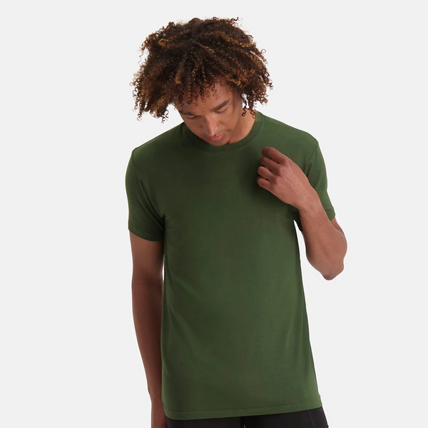 Ruben bambus crew neck T-shirt - mørkegrøn 2 pak