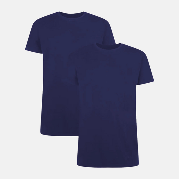 Ruben bambus crew neck T-shirt - navy 2 pak
