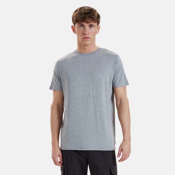 Lysegrå bambus crew neck T-shirt