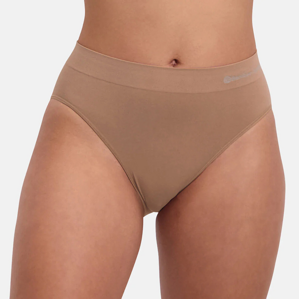 Belle bambus maxi trusser med smal elastikkant - tan nude 3 pak