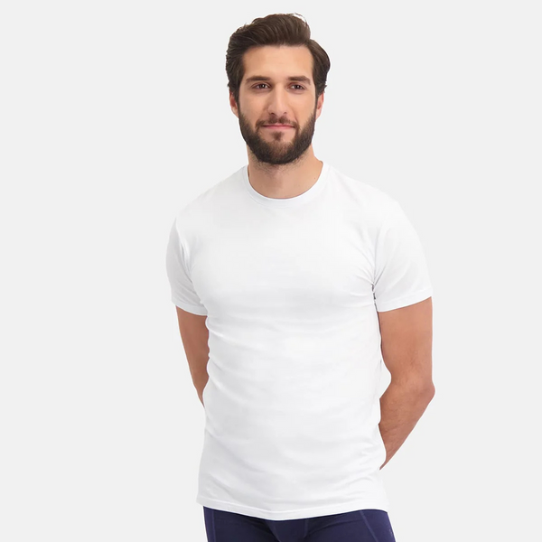 Ruben bambus crew neck T-shirt - hvid 2 pak