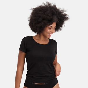 2 pak Sort bambus T-shirt fra Bamboo Basics