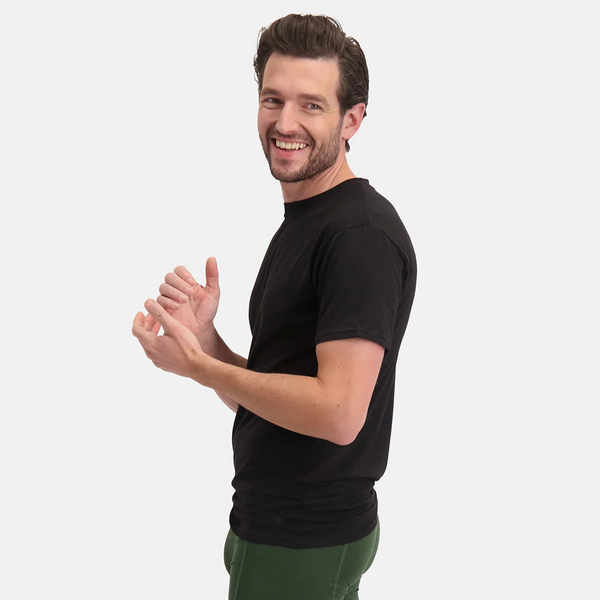 Ruben bambus crew neck T-shirt - sort 2 pak