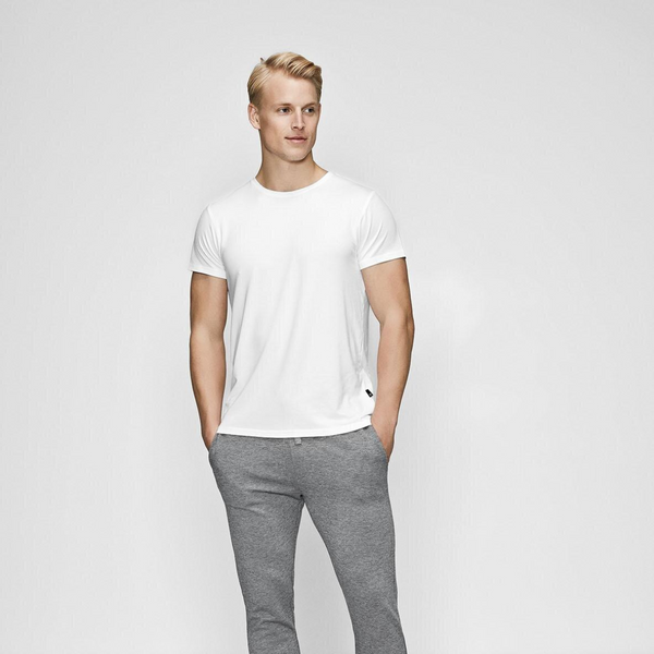 Hvid crew neck bambus T-shirt