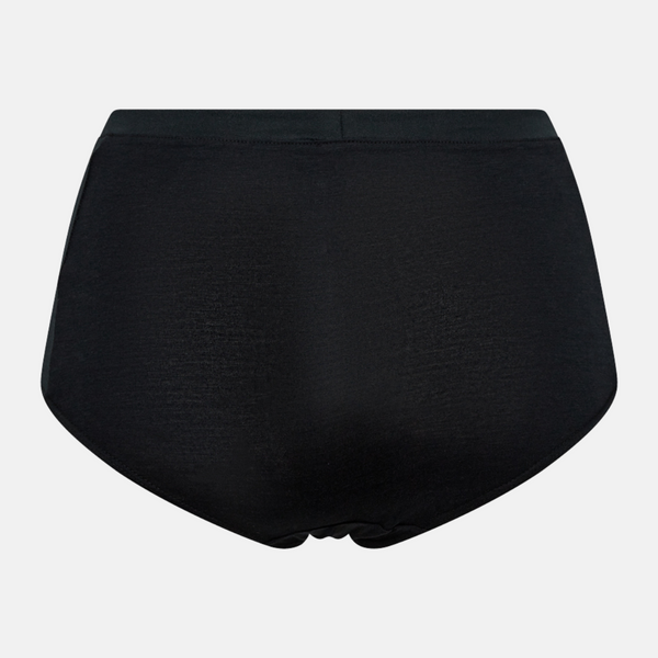 Sorte Bambus maxi trusser med feminine detaljer
