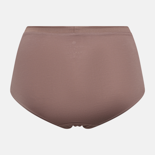 Taupe Bambus maxi trusser med feminine detaljer