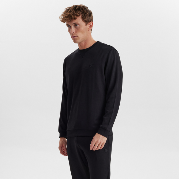 Sort badge bambus sweatshirt