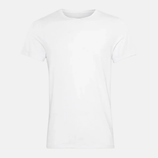 2 hvide slim fit bambus crew neck T-shirt