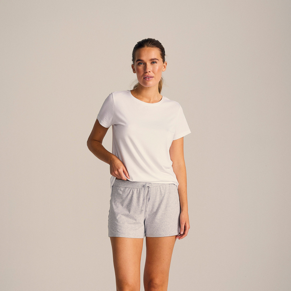 Lysegrå bambus shorts