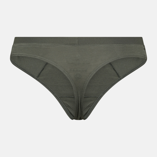 Grøn bambus g-streng trusser med feminine detaljer