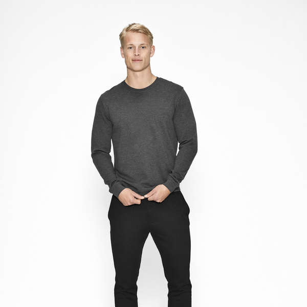 Mørkegrå bambus crew neck sweatshirt