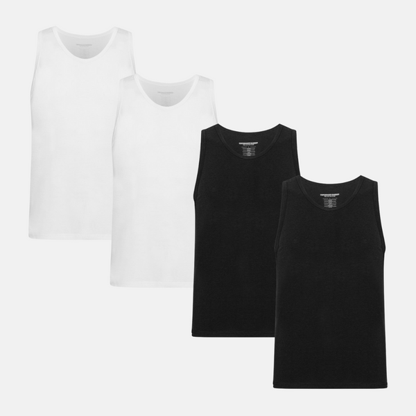 Tank Top 4-Pak - Sort/Hvid