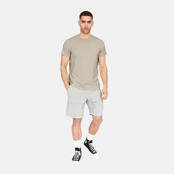 Lys khaki crew neck bambus t-shirt