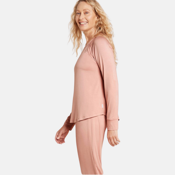 Lyserødt bambus loungesæt