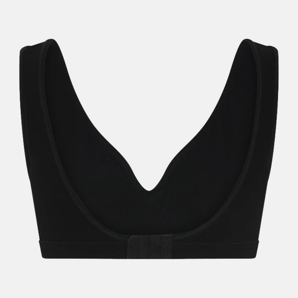 Sort bh top i bambus med bred strop