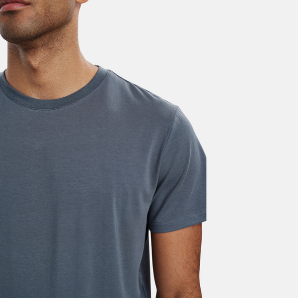 Grå bambus r-neck T-shirt