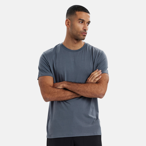 Grå bambus r-neck T-shirt