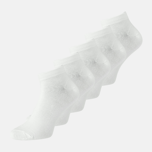 5 pak Hvid bambus ankelstrømper fra Jack & Jones