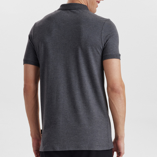 Mørkegrå pique bambus polo shirt