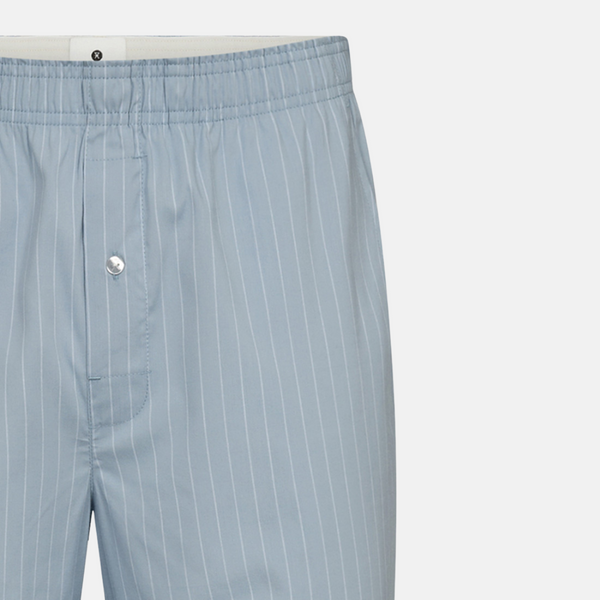 2-pak lyseblå bambus boxershorts i poplin