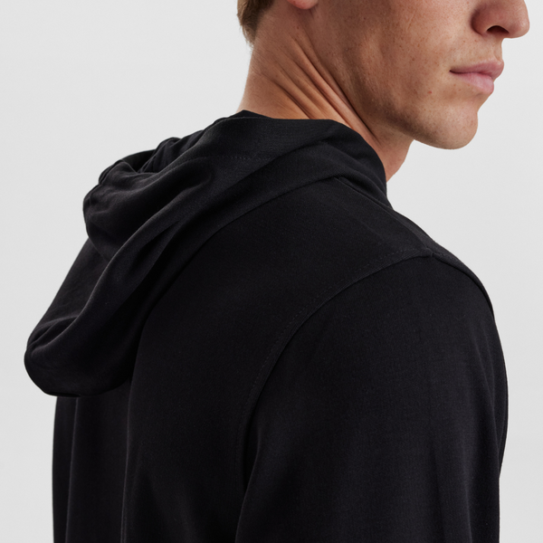 Sort badge bambus hoodie