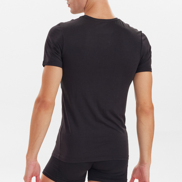 2 sorte slim fit bambus crew neck T-shirt