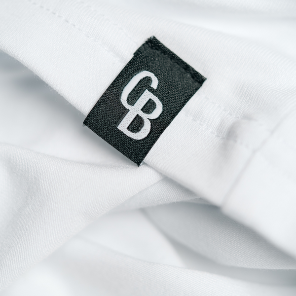 Hvid langærmet bambus T-shirt