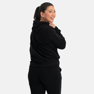 Sort bambus hoodie joggingsæt fra Bamboo Basics