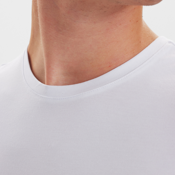 2 hvide slim fit bambus crew neck T-shirt