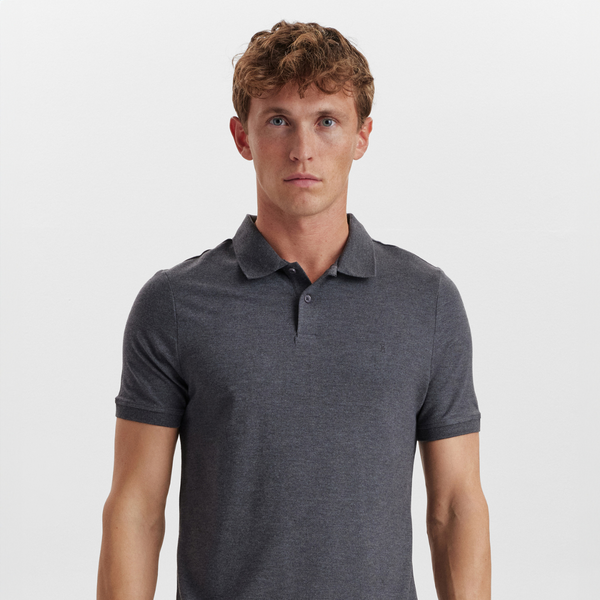 Mørkegrå pique bambus polo shirt