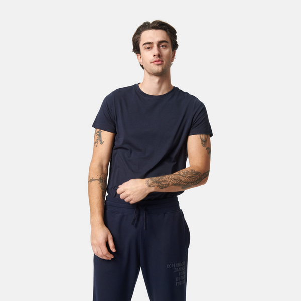 Navy crew neck bambus T-shirt