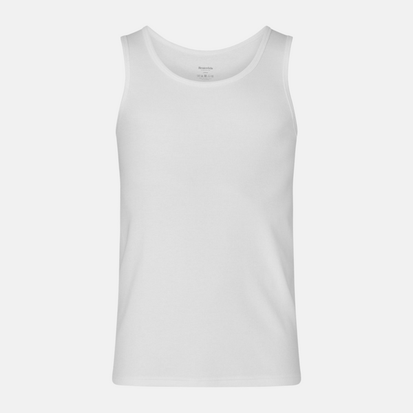 2 hvide rib bambus tank tops