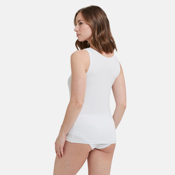 2 hvide bambus tank top