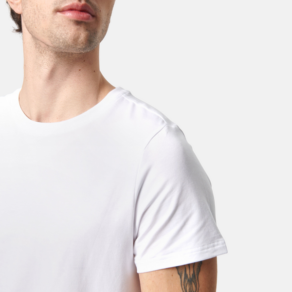 Hvid crew neck bambus T-shirt