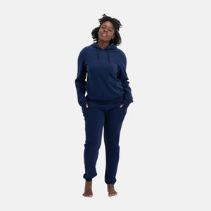 Blå bambus joggingsæt fra Bamboo Basics