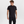 Sort crew neck bambus T-shirt med raglanærmer