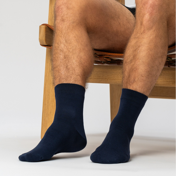 10 par bambus strømper low cut sort/navy